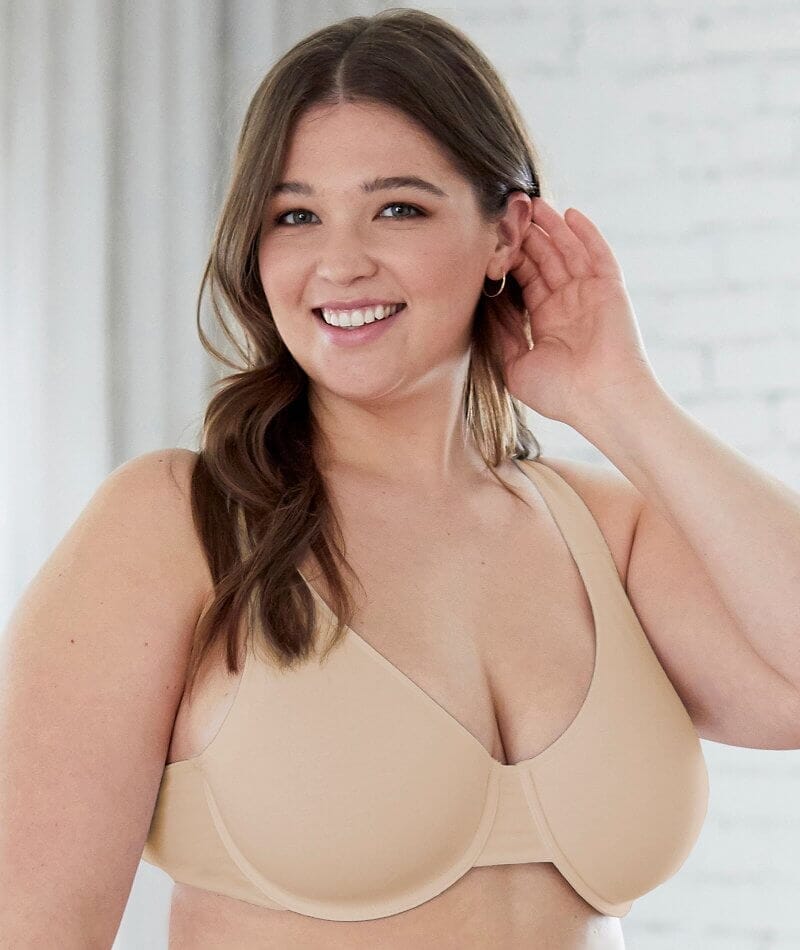 Bestform Unlined Cotton Stretch T-Shirt Bra with Underwire 3 Pack - Sand - Image 3
