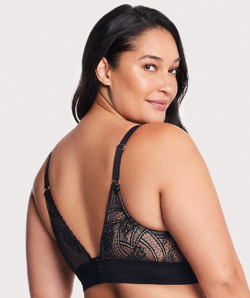 Glamorise Bramour Gramercy Luxe Lace Wire-Free Bralette - Black - Image 2