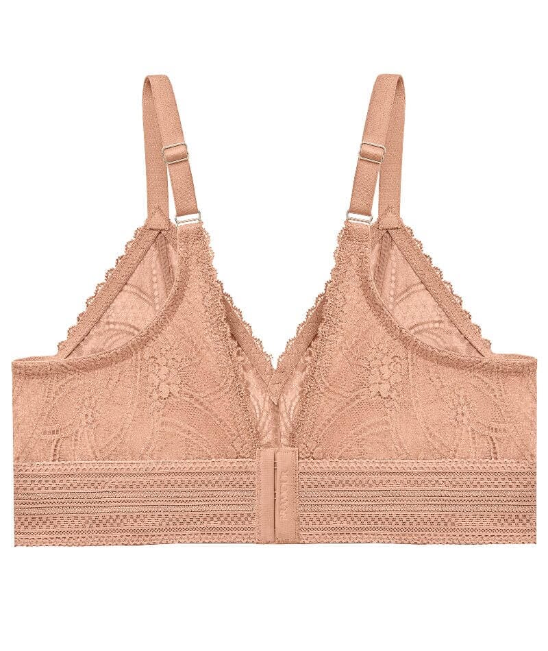 Glamorise Bramour Gramercy Luxe Lace Wire-Free Bralette - Cappuccino - Image 5