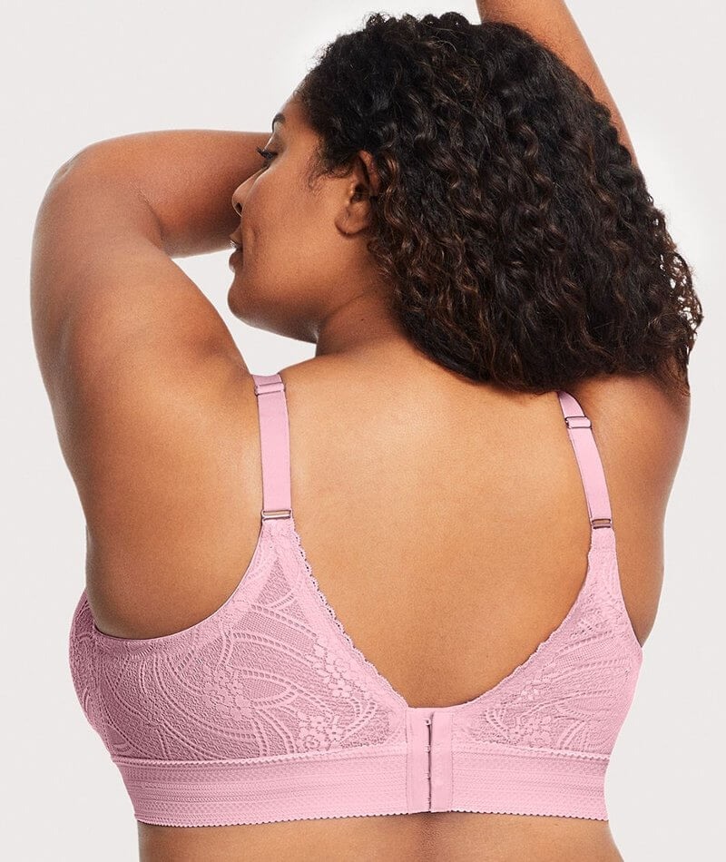 Glamorise Bramour Gramercy Luxe Lace Wire-Free Bralette - Mauve - Image 2
