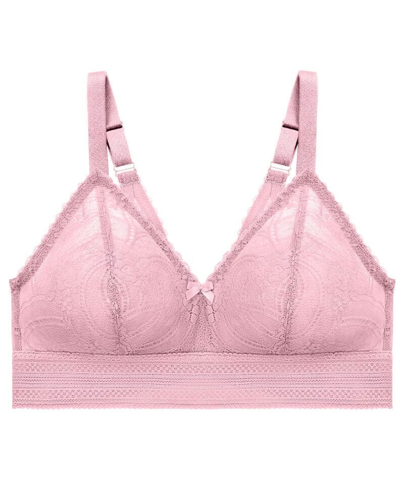 Glamorise Bramour Gramercy Luxe Lace Wire-Free Bralette - Mauve - Image 4