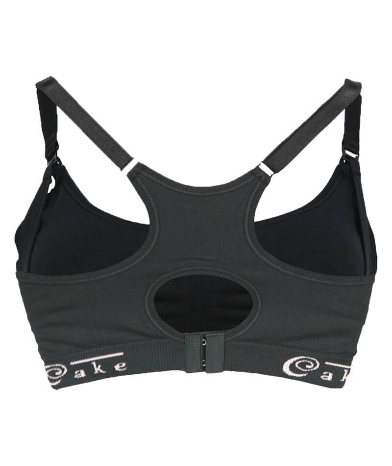Cake Maternity Cotton Candy Seamless Sleep & Yoga Wire-Free Nursing Bra -  Black - Image 7