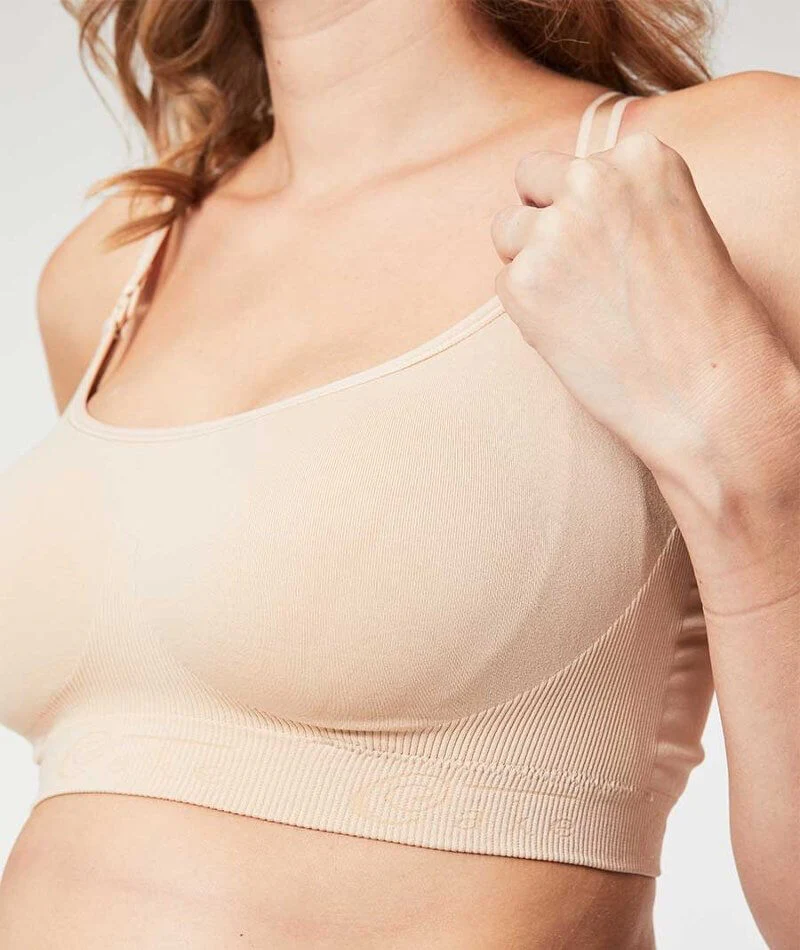 Cake Maternity Cotton Candy Seamless Sleep & Yoga Wire-Free Nursing Bra -  Nude - Image 5