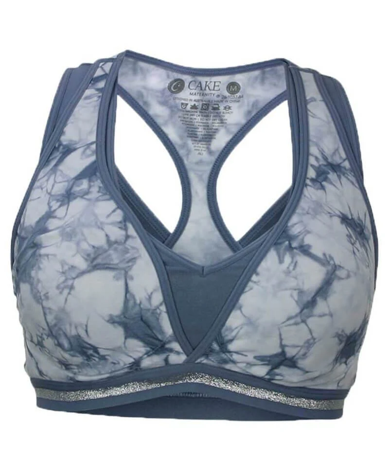 Cake Maternity Lotus Yoga & Hands Free Pumping E-Ff Cup Wire-Free Bra - Tie Dye - Image 7