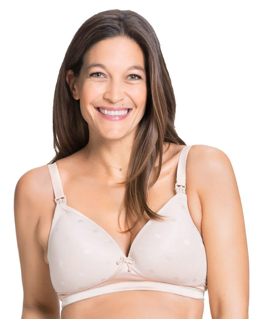 Cake Maternity Mousse Padded Plunge Wire-free Nursing Bra -  Beige - Image 3