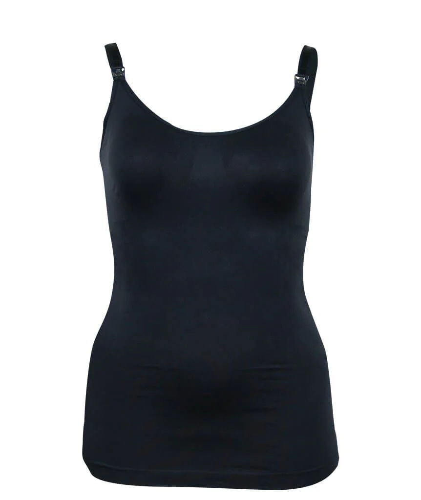 Cake Maternity Toffee Shaping Seamless Nursing Tank -  Black - Image 6
