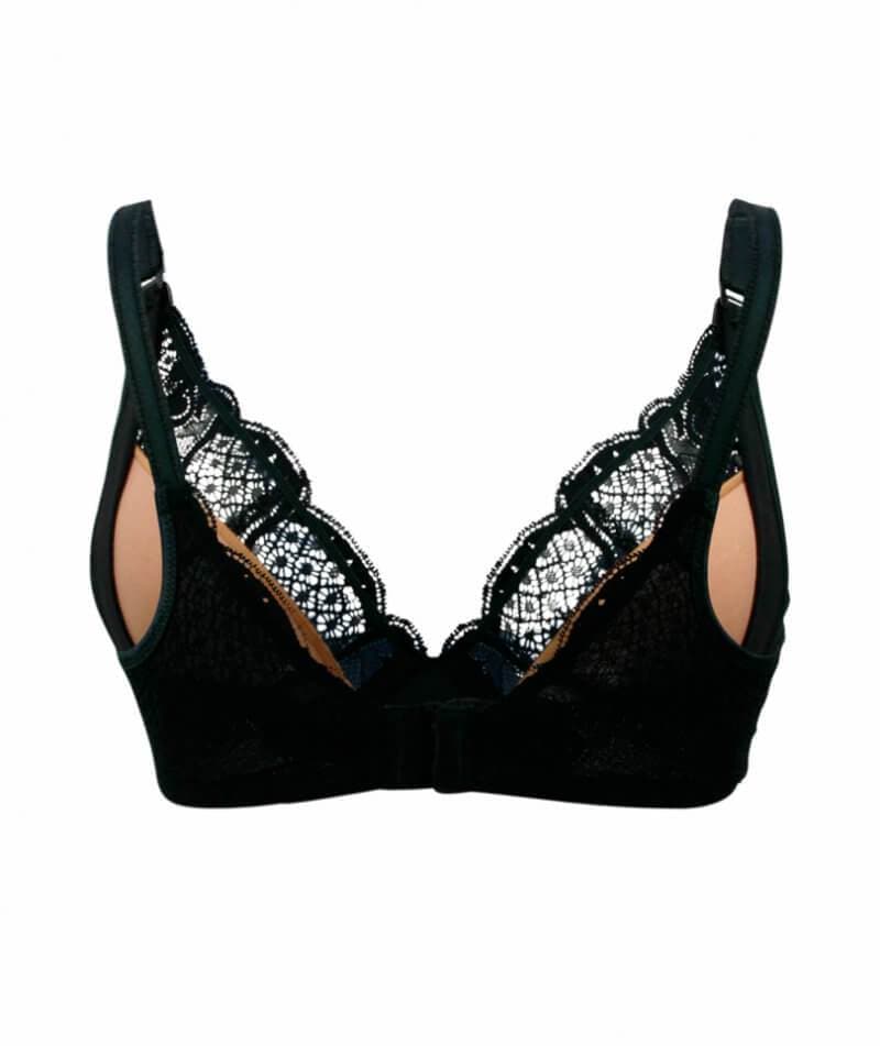 Cake Maternity Truffles Moulded Lace Cup Plunge Nursing Bra -  Black - Image 7