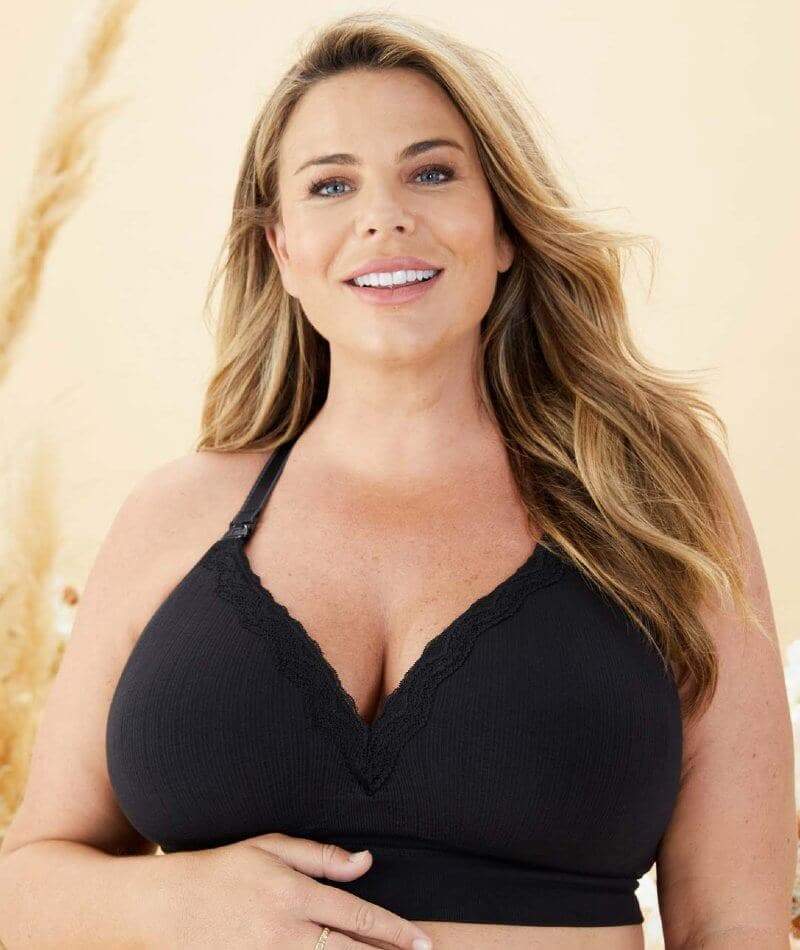 Cake Maternity Tutti Frutti E-Ff Cup Wire-Free Nursing Bra - Black - Image 6