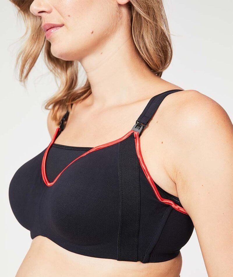 Cake Maternity Zest Flexi Wire High Impact Maternity & Nursing Sports Bra - Black - Image 6