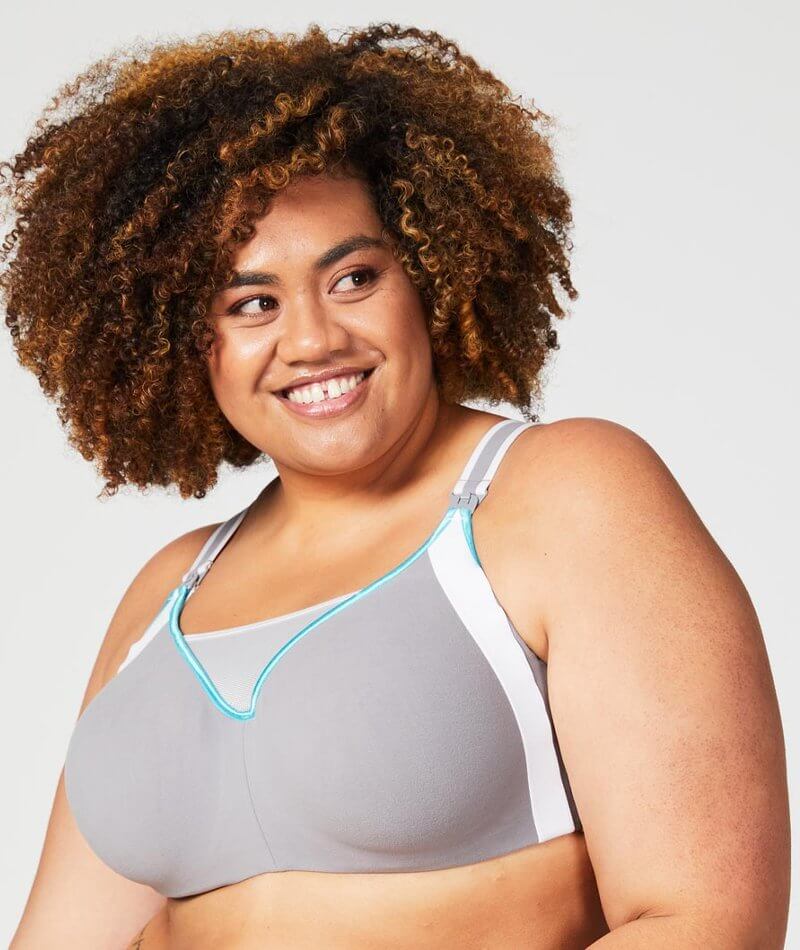 Cake Maternity Zest Flexi Wire High Impact Maternity & Nursing Sports Bra - Grey - Image 3