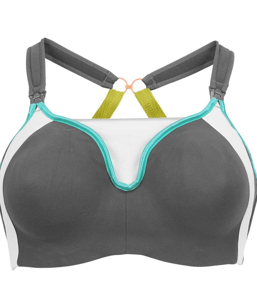 Cake Maternity Zest Flexi Wire High Impact Maternity & Nursing Sports Bra - Grey - Image 7