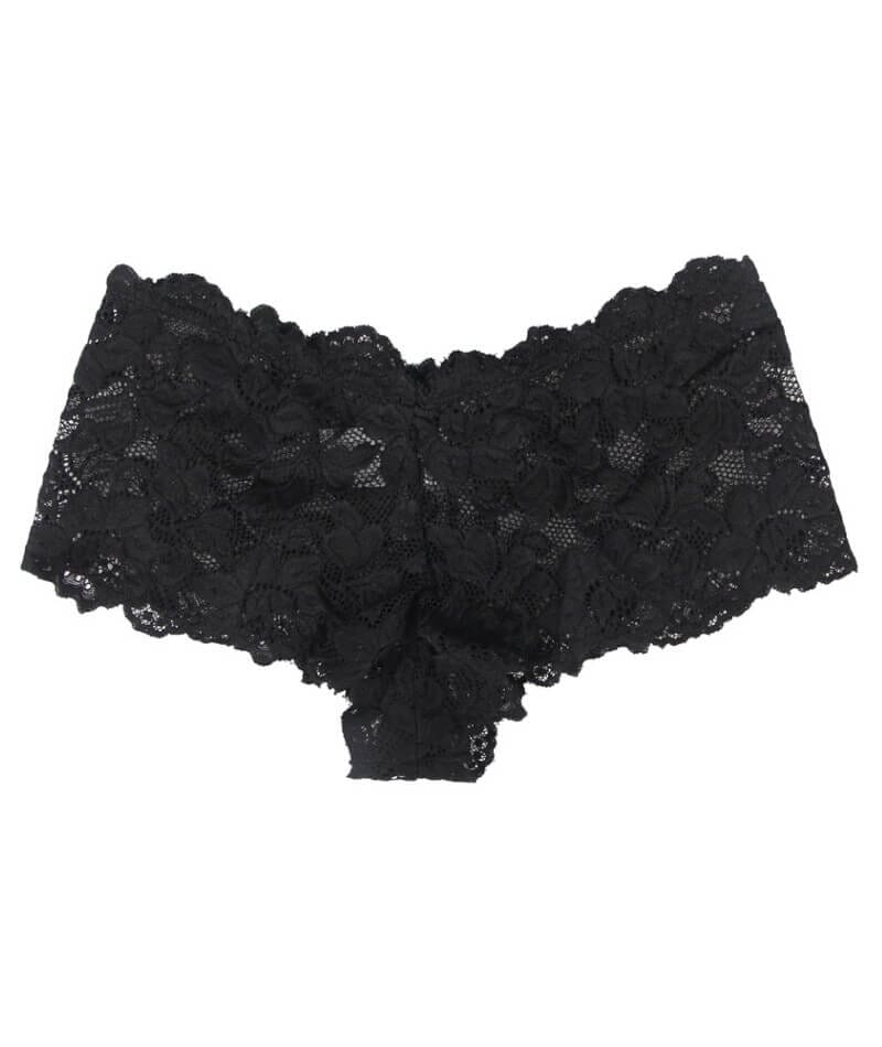 Curvy Floral Lace Brief - Black - Image 5