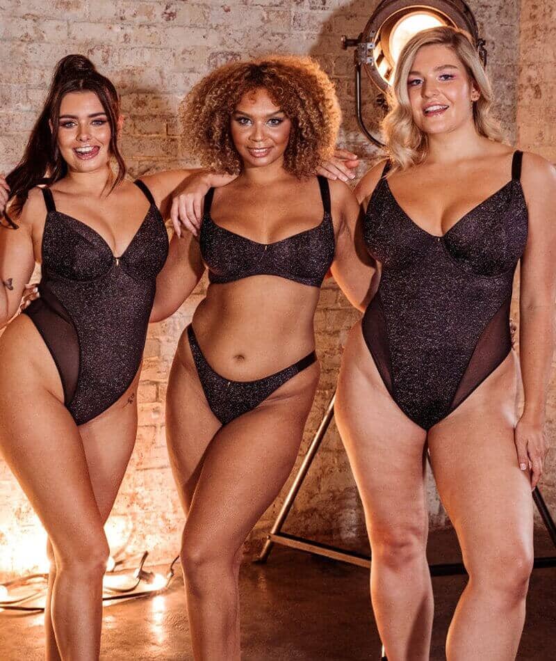 Curvy Kate All Night Scooped Balcony Bra - Black Multi - Image 9