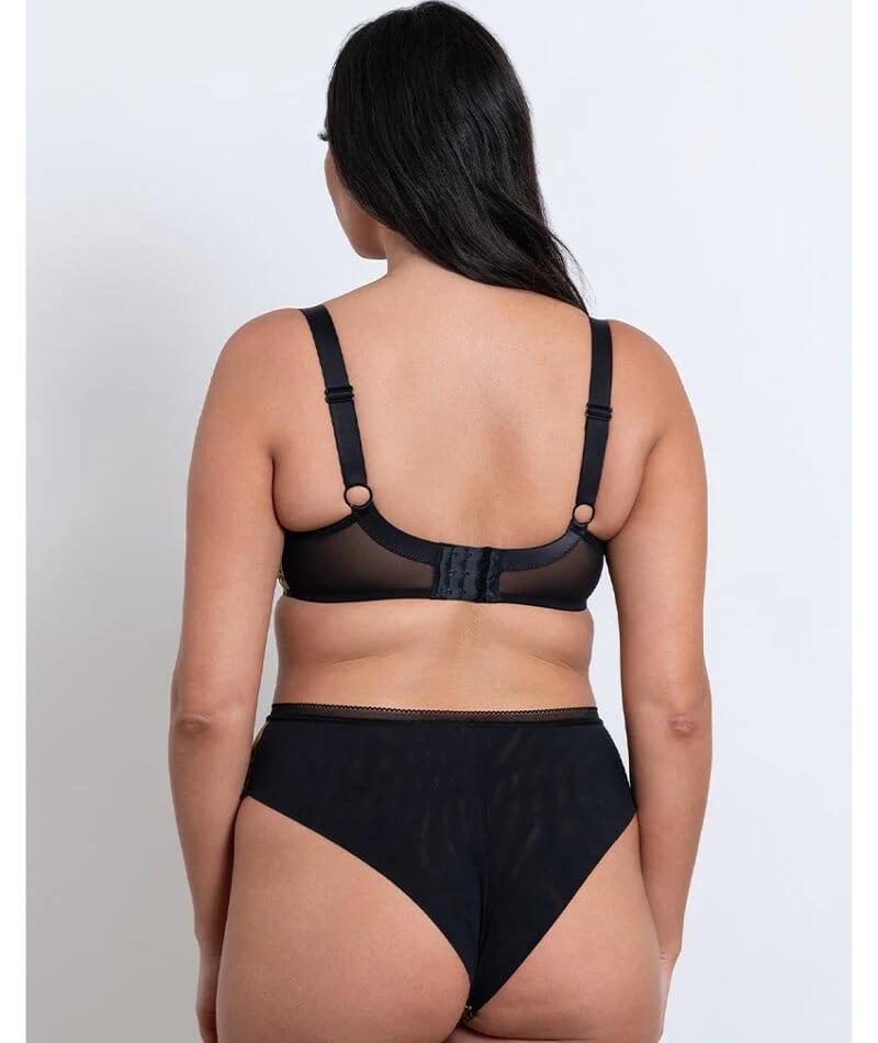 Curvy Kate Artisan Balcony Bra - Ochre/Black Yellow - Image 5