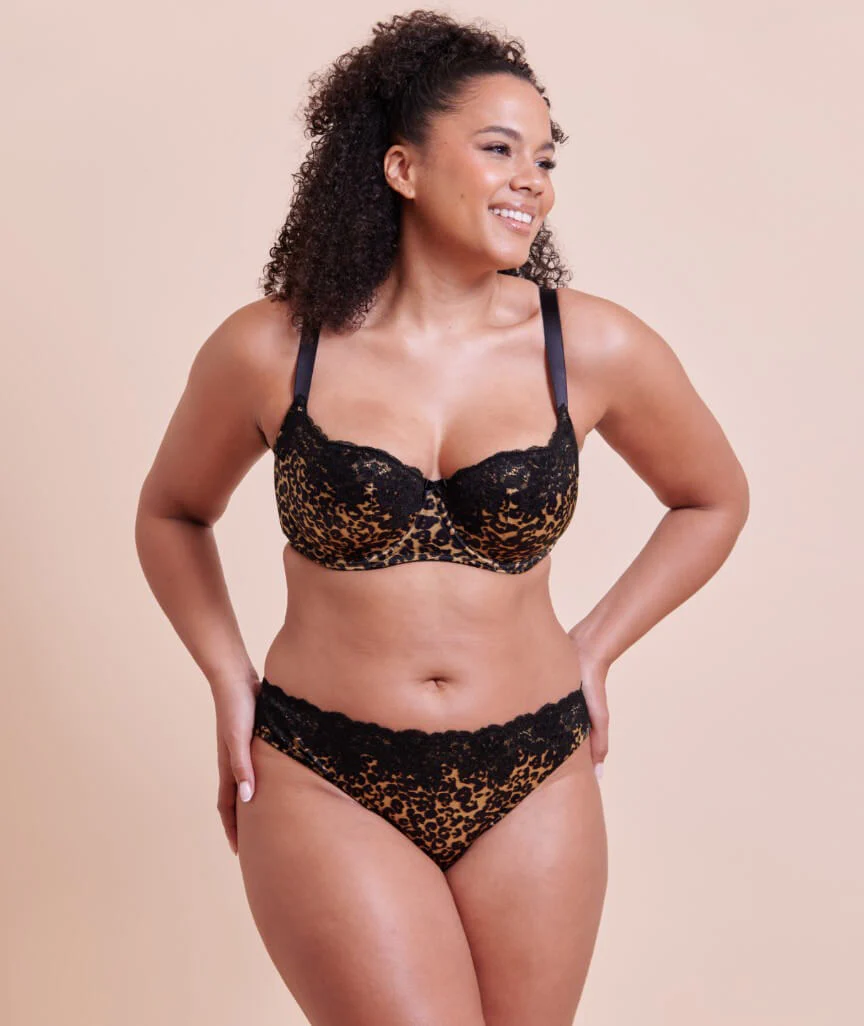 Curvy Kate Boost Lace Balcony Bra - Leopard Print - Image 5