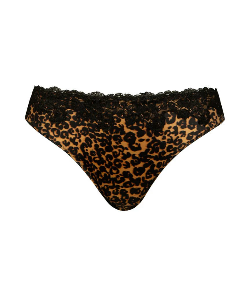 Curvy Kate Boost Lace Tanga Brief - Leopard Print - Image 7