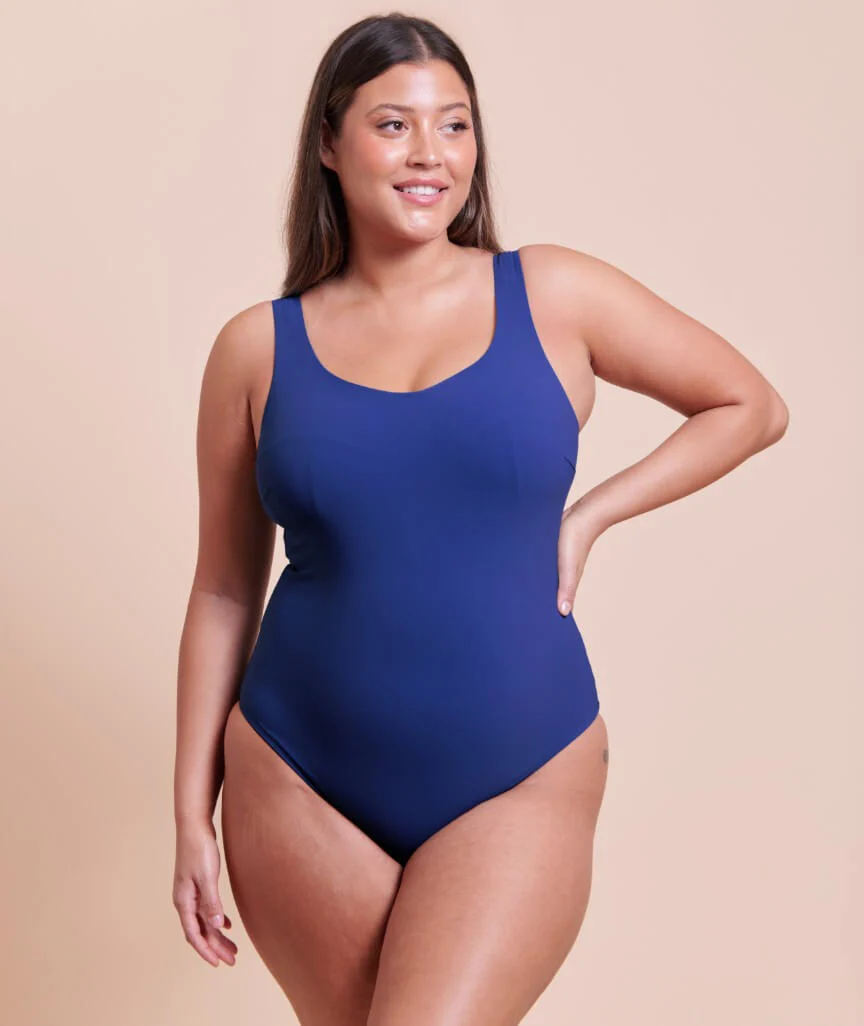 Curvy Kate Deep Dive Non-Wired Swimsuit - Cobalt Blue - Image 4