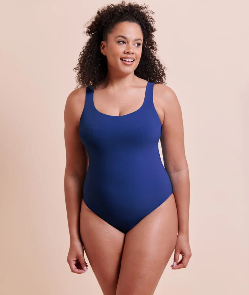 Curvy Kate Deep Dive Non-Wired Swimsuit - Cobalt Blue - Image 5