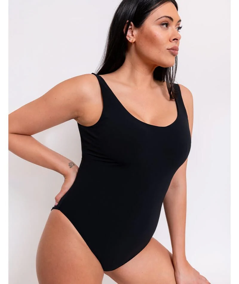 Curvy Kate Deep Dive Non-Wired Swimsuit - Black - Image 3