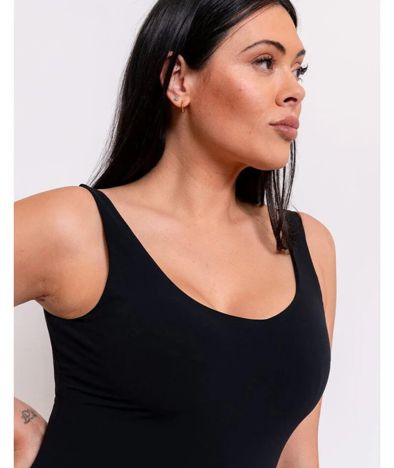 Curvy Kate Deep Dive Non-Wired Swimsuit - Black - Image 6