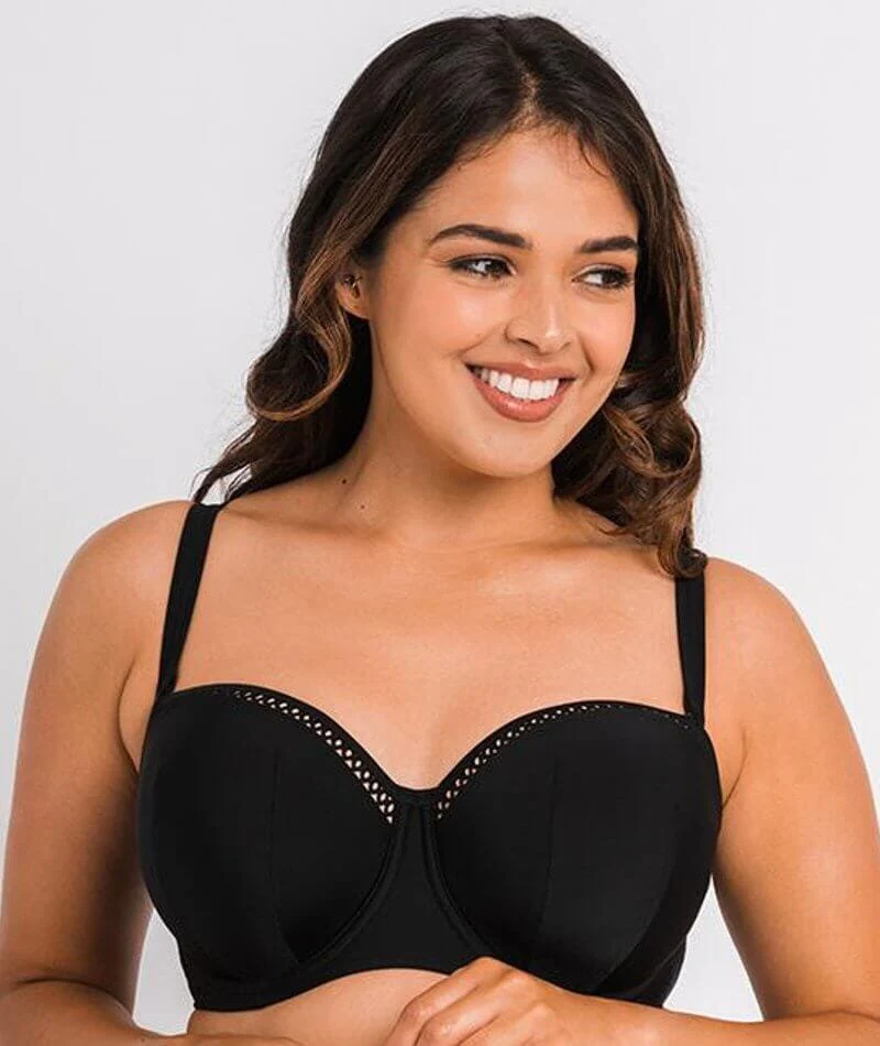 Curvy Kate First Class Bandeau Bikini Top - Black - Image 5