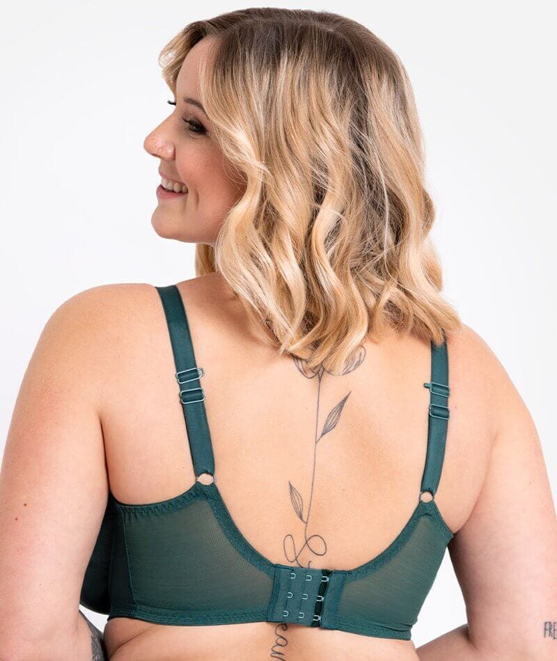 Curvy Kate Flare Full Plunge Side Support Multiway Bra - Emerald Sparkle - Image 2