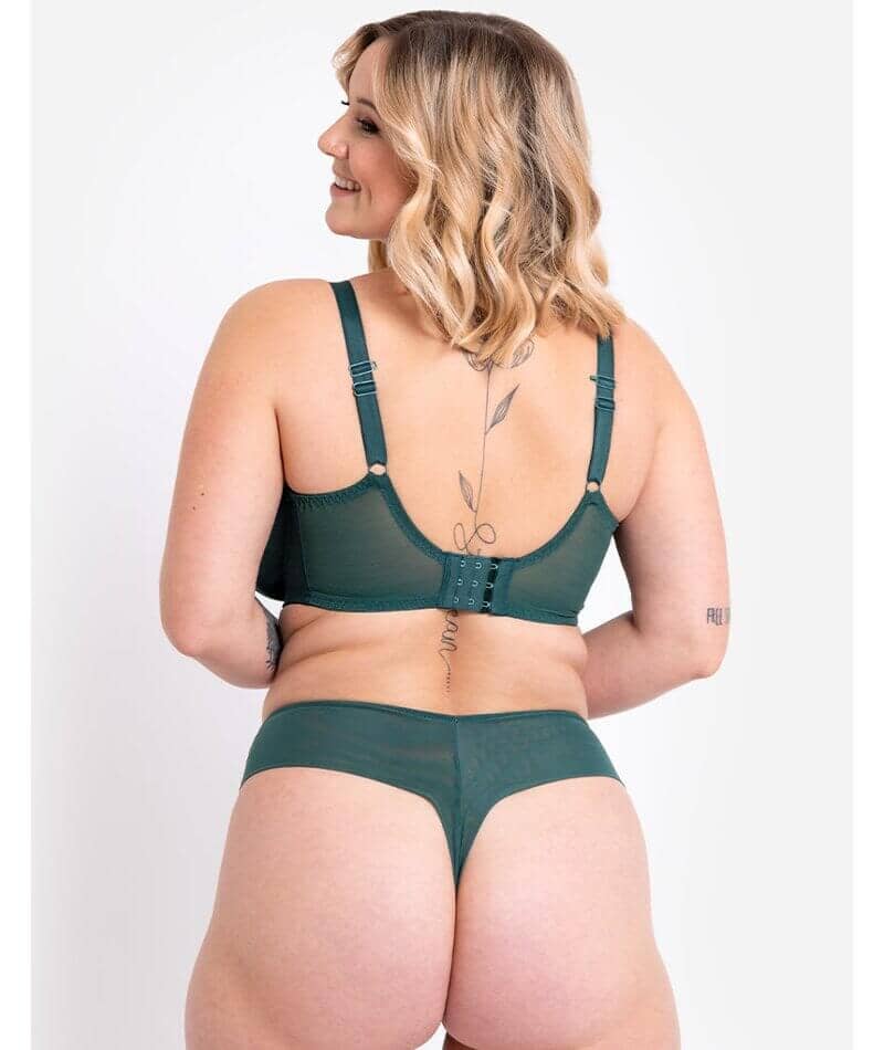 Curvy Kate Flare Full Plunge Side Support Multiway Bra - Emerald Sparkle - Image 5