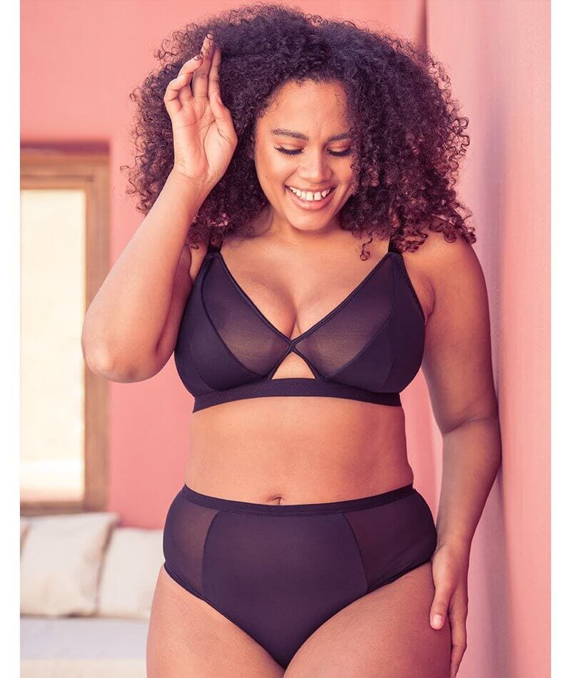 Curvy Kate Get Up And Chill Wire-Free Bralette - Black - Image 4