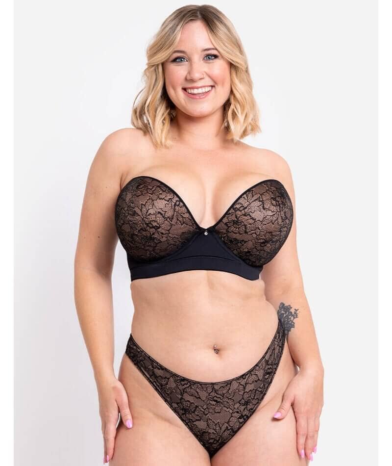Curvy Kate Hey Girls Superplunge Strapless Bra - Black/Latte - Image 5