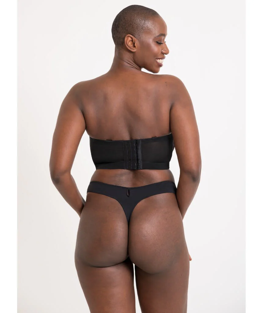 Curvy Kate Hey Girls Thong - Black/Latte - Image 7