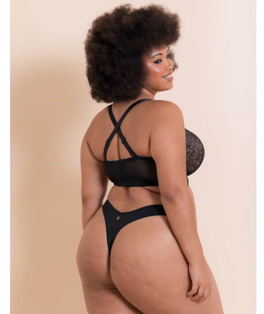 Curvy Kate Hey Girls Thong - Black/Latte - Image 8
