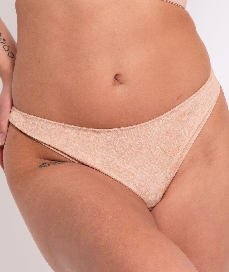 Curvy Kate Hey Girls Thong - Latte - Image 2