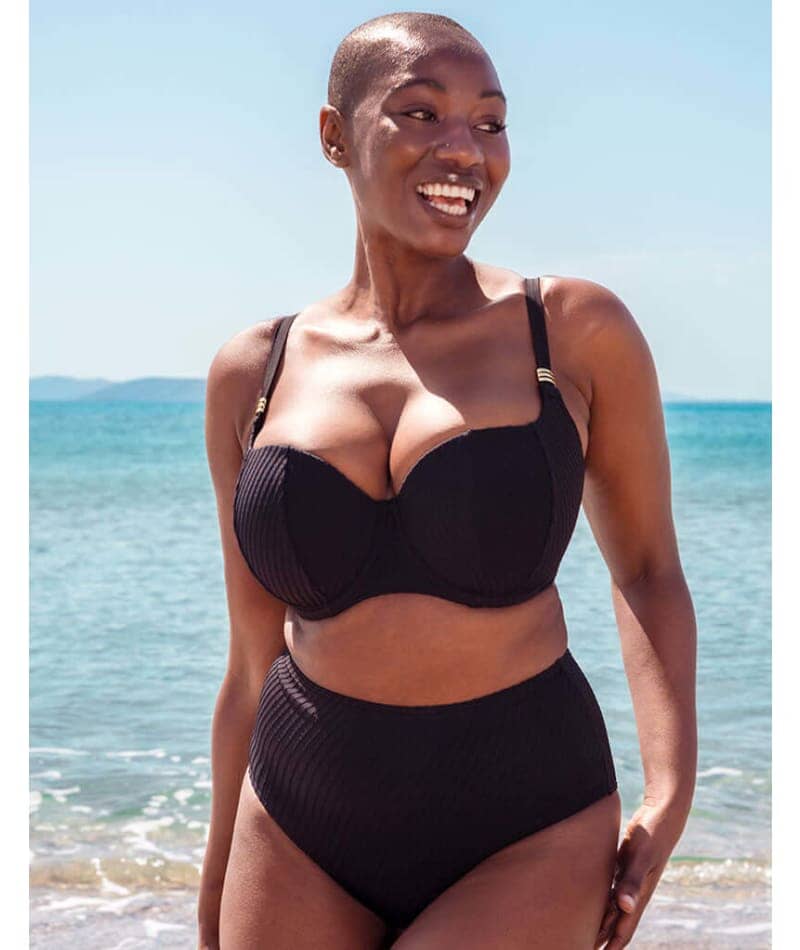 Curvy Kate Jet Set Balcony Bikini Top - Black - Image 6