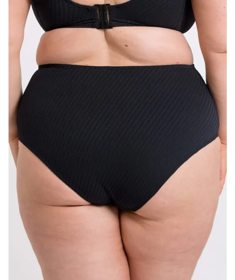 Curvy Kate Jet Set High Waist Bikini Brief - Black - Image 2