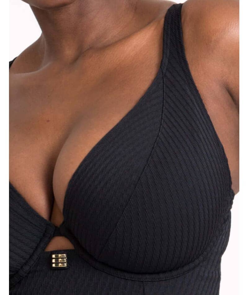 Curvy Kate Jet Set Multiway Plunge Swimsuit - Black - Image 5