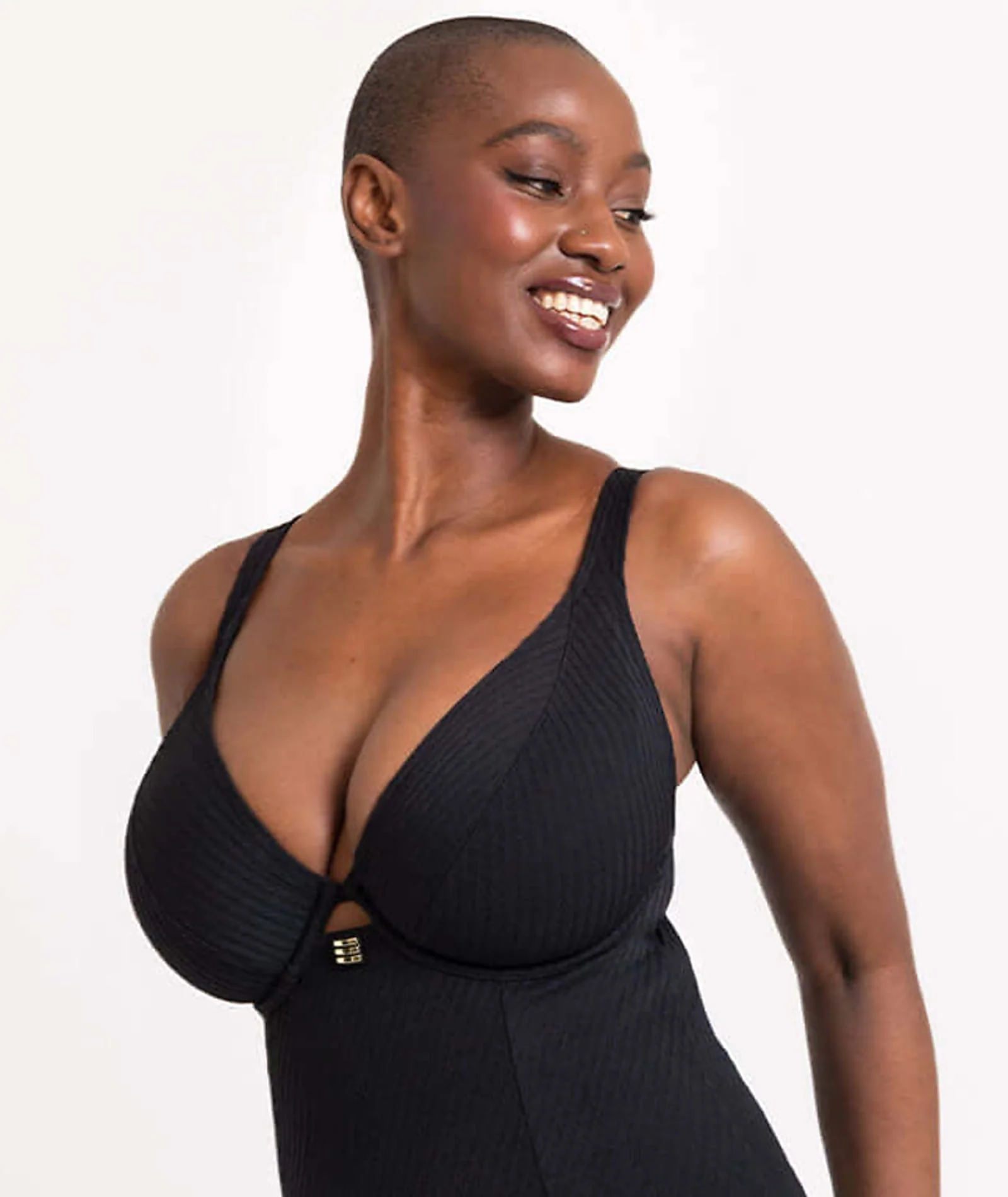 Curvy Kate Jet Set Multiway Plunge Swimsuit - Black - Image 6