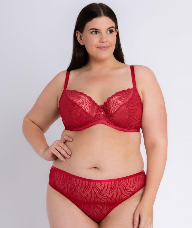 Curvy Kate Lace Daze Balcony Bra - Lipstick Red - Image 9