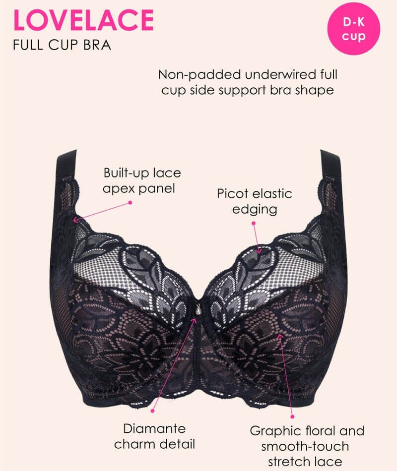 Curvy Kate Lovelace Full Cup Side Support Bra - Black/Taupe - Image 12