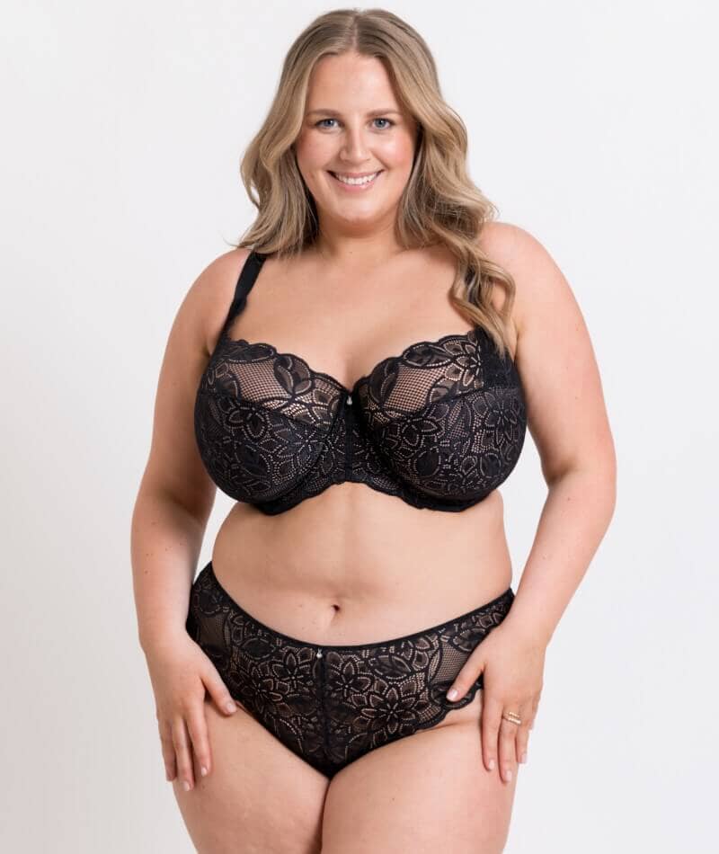 Curvy Kate Lovelace Full Cup Side Support Bra - Black/Taupe - Image 3