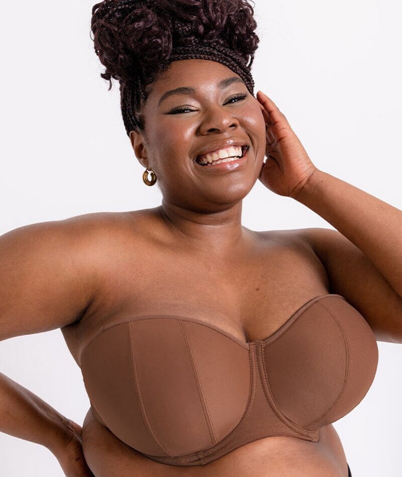 Curvy Kate Luxe Strapless Bra - Caramel - Image 4