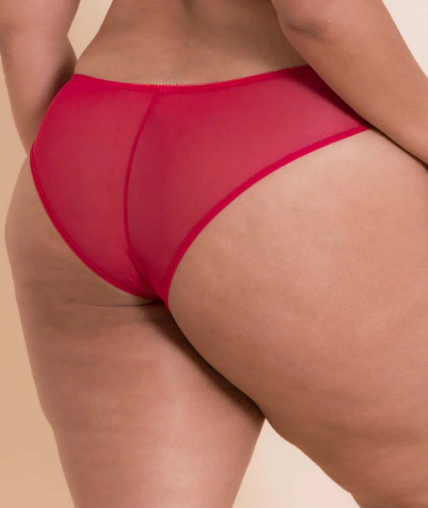 Curvy Kate Pucker Up  Brazilian Brief - Lipstick Red - Image 5