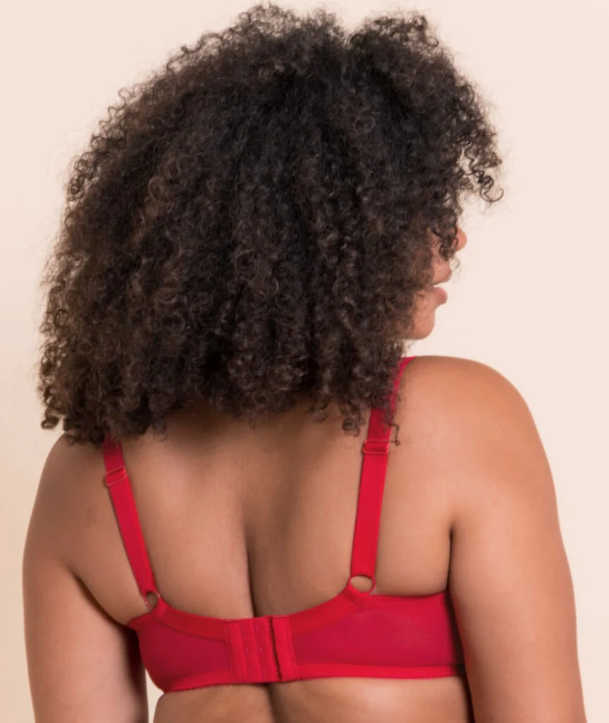 Curvy Kate Pucker Up Deep Plunge Bra - Lipstick Red - Image 4