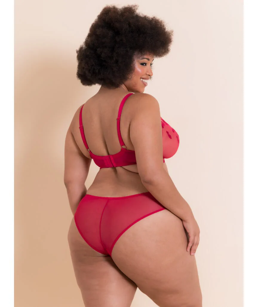 Curvy Kate Pucker Up Deep Plunge Bra - Lipstick Red - Image 6