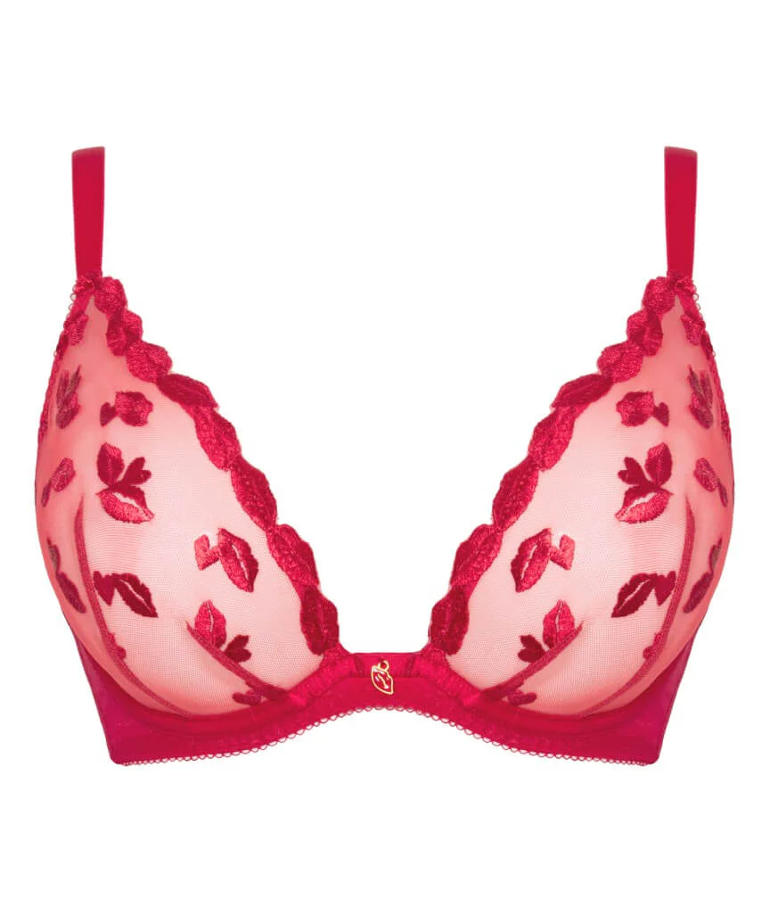 Curvy Kate Pucker Up Deep Plunge Bra - Lipstick Red - Image 8