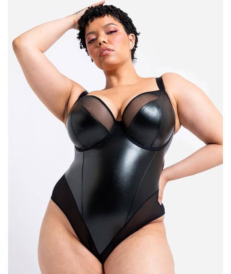 Curvy Kate Rebelle Plunge Bodysuit - Black - Image 3