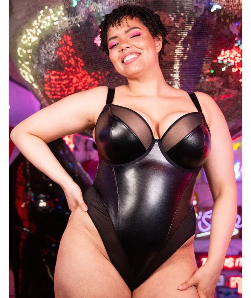 Curvy Kate Rebelle Plunge Bodysuit - Black - Image 4