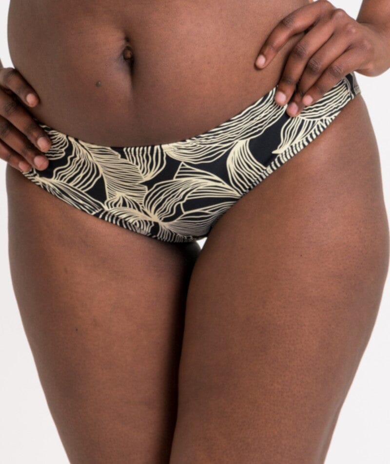 Curvy Kate Ripple Reef Classic Brief - Black Print - Image 2