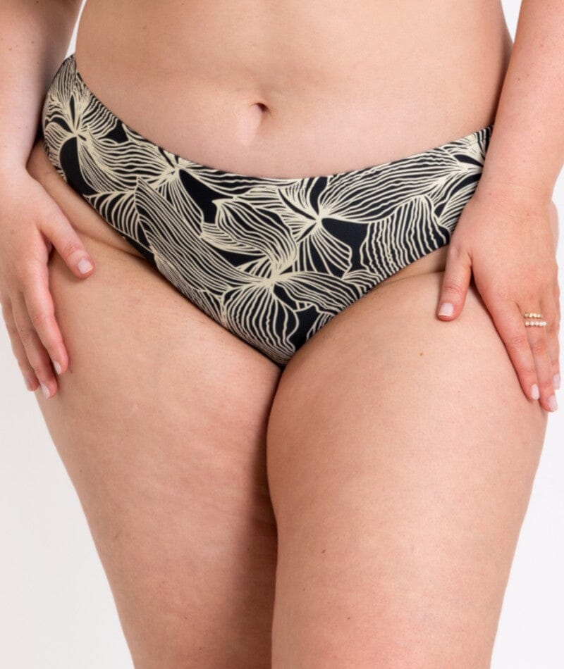 Curvy Kate Ripple Reef Classic Brief - Black Print - Image 5