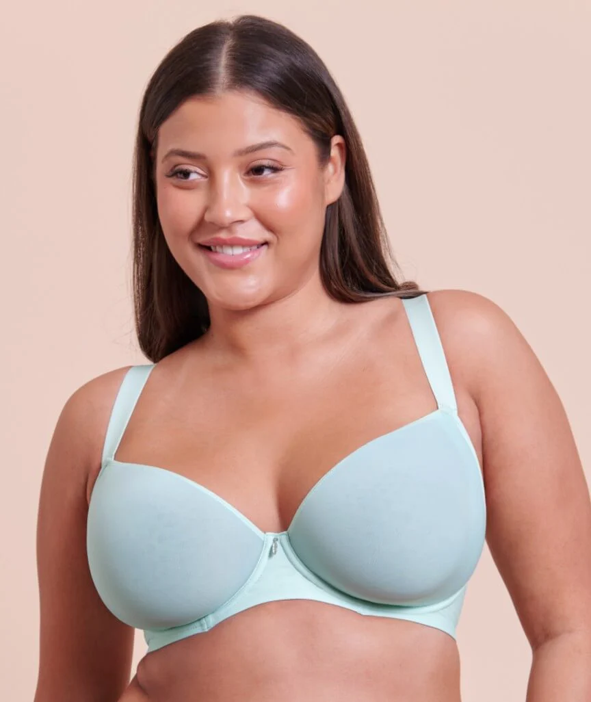 Curvy Kate Smoothie Spacer Moulded T-Shirt Plunge Bra - Pale Mint - Image 5