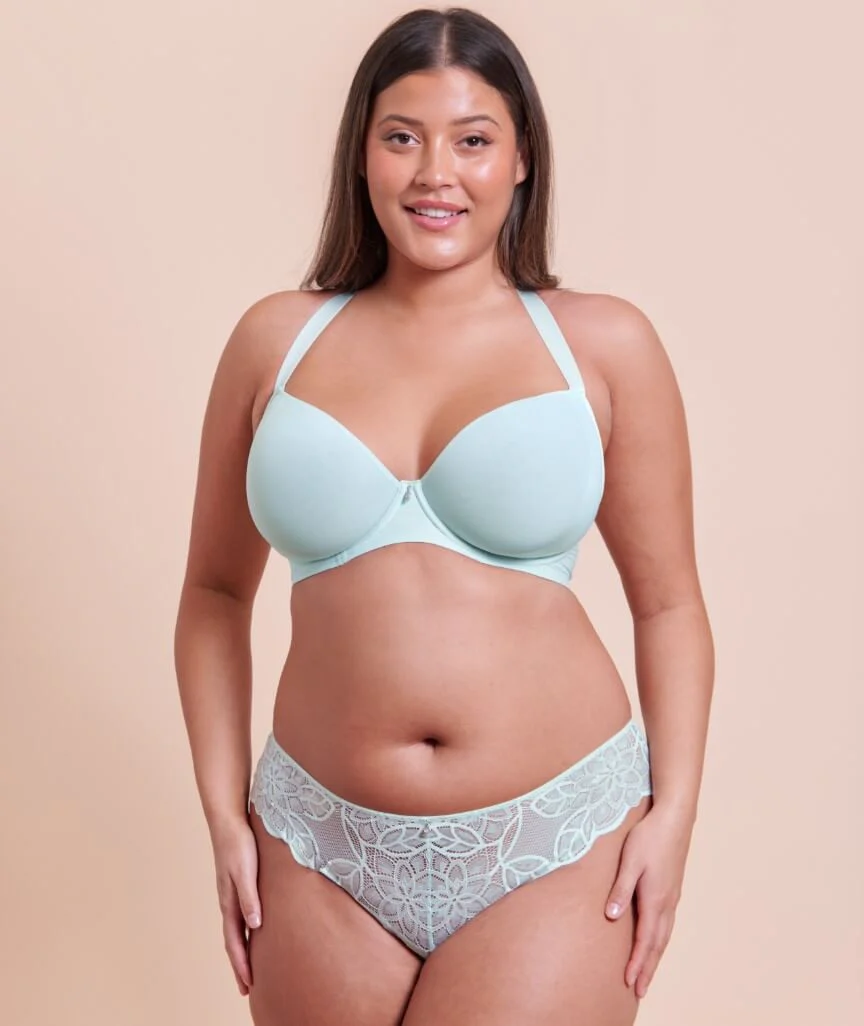 Curvy Kate Smoothie Spacer Moulded T-Shirt Plunge Bra - Pale Mint - Image 6